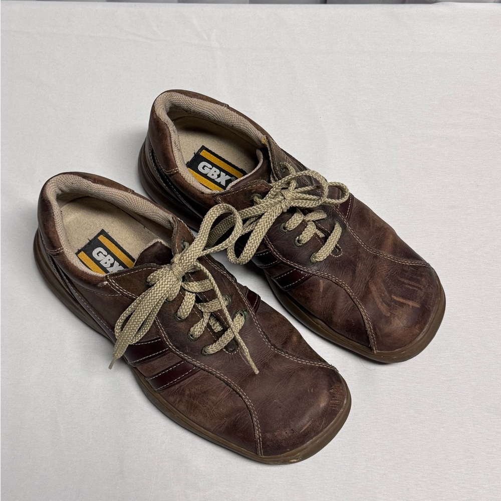 GBX Men's‎ Brown Casual Steel Toe Shoes
